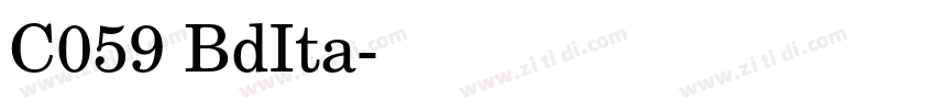 C059 BdIta字体转换